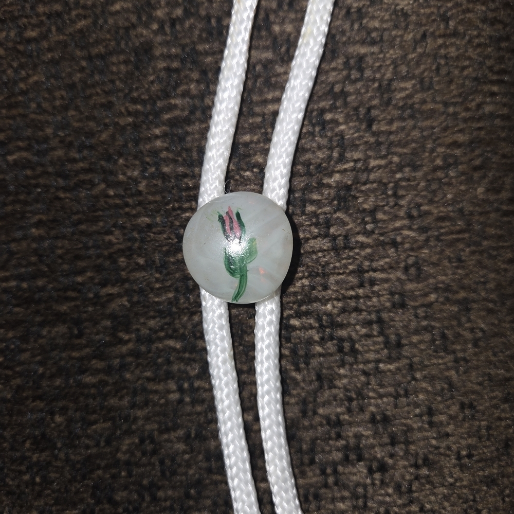 White and Green Elegant Tie Accessory